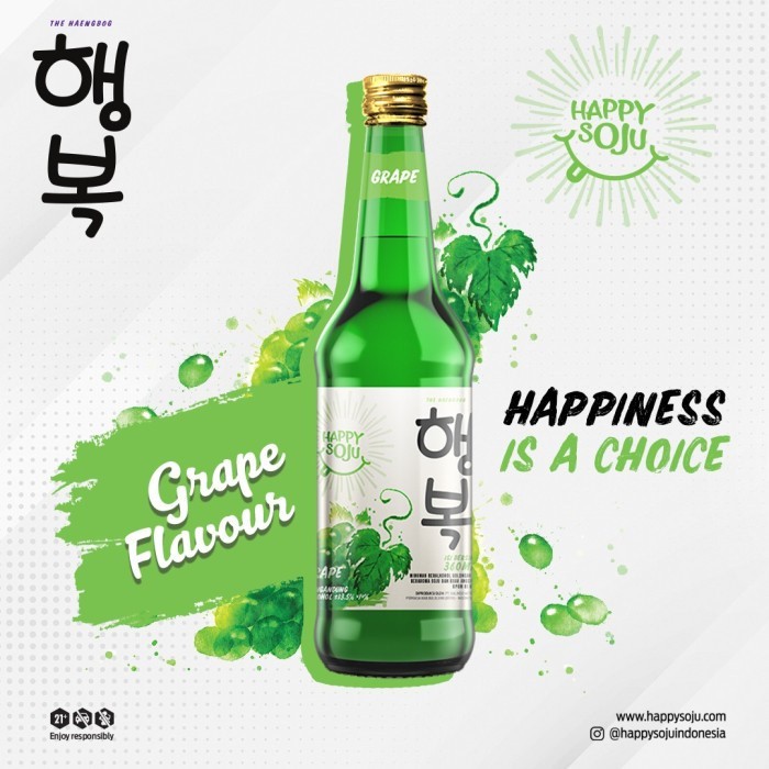 Happy Soju Greengrape Happy Soju